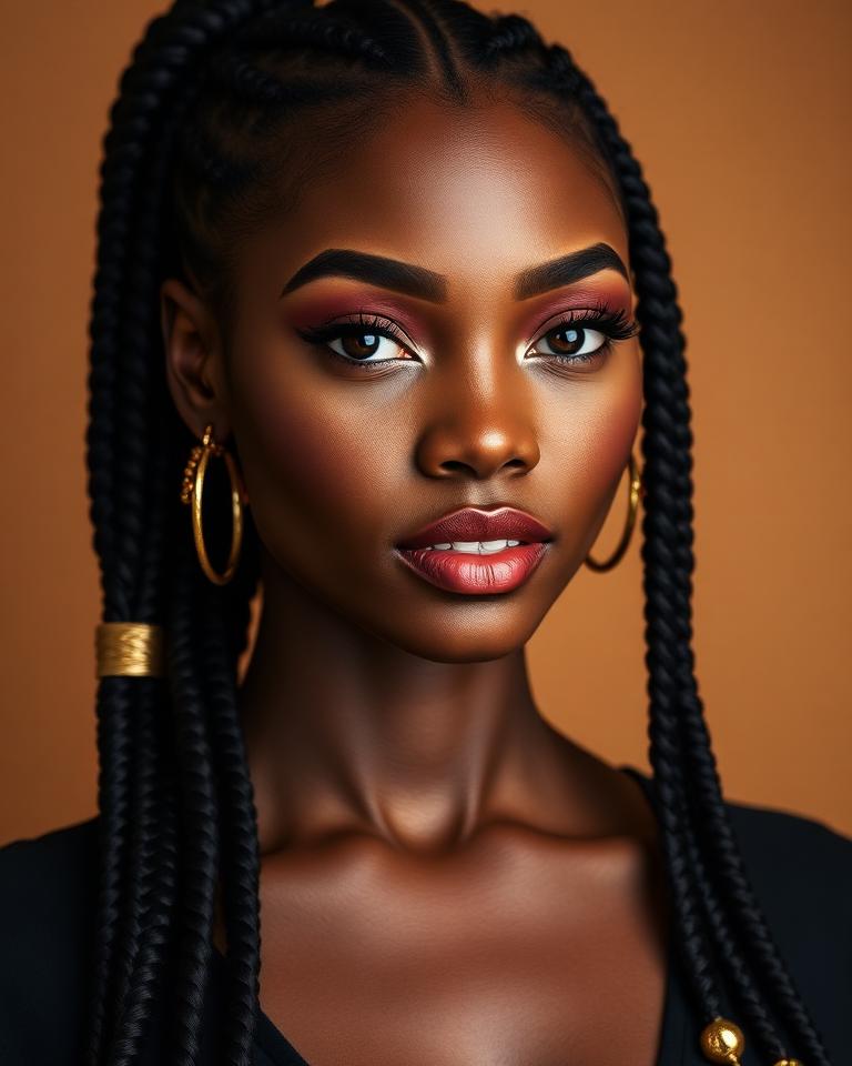 Sleek Stitch Cornrows example 1